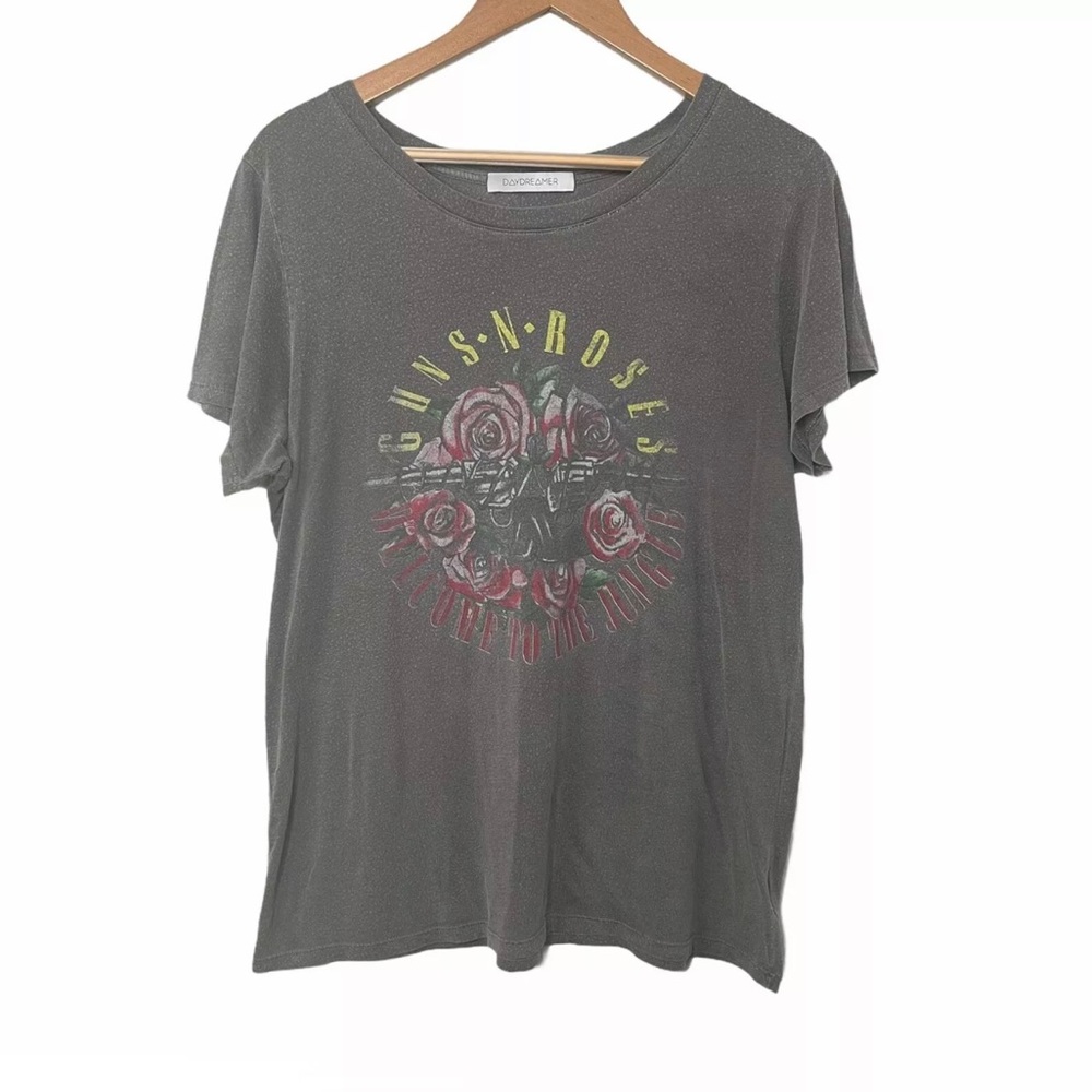 Daydreamer Guns n Roses Graphic Band T Shirt Large Gray